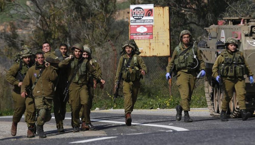 Un grupo de soldados israelíes de misión en el Líbano.