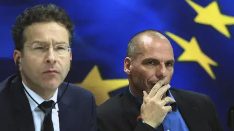 El ministro de Finanzas griego y el presidente del Eurogrupo El ministro de Finanzas griego y el presidente del Eurogrupo
