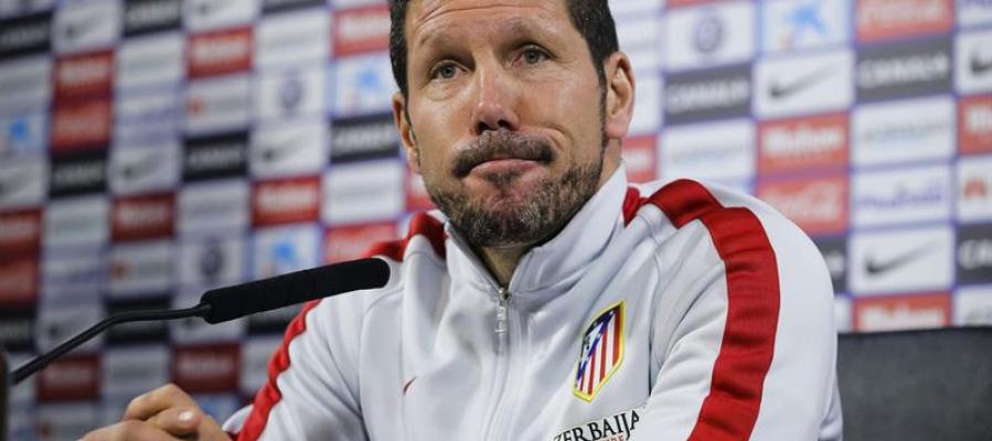 Diego Simeone en sala de prensa Diego Simeone en sala de prensa