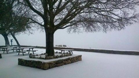 Un gran manto blanco cubre Mallorca, en la nevada de febrero de 2015. 