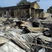 Restos de un vecindario después del ataque en Nigeria (archivo)