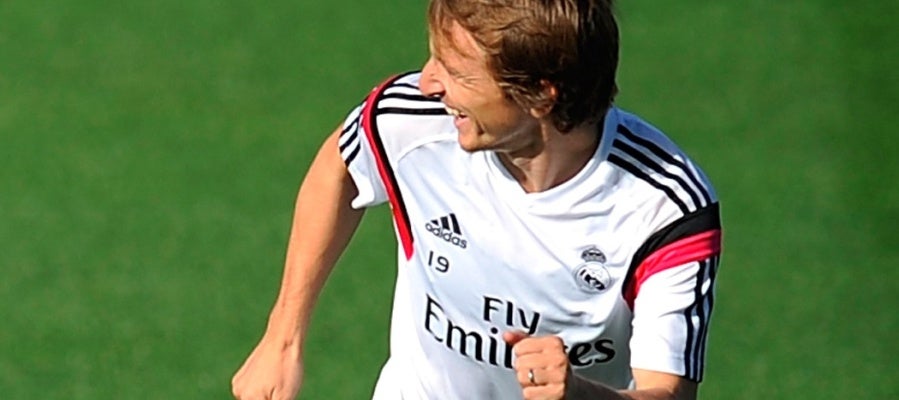 Luka Modric, en un entrenamiento del Real Madrid Luka Modric, en un entrenamiento del Real Madrid