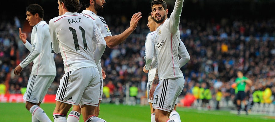 Isco celebra su gol ante el Deportivo Isco celebra su gol ante el Deportivo