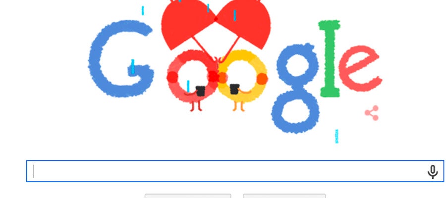 Doodle de Google por San Valentín Doodle de Google por San Valentín