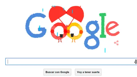 Doodle de Google por San Valentín Doodle de Google por San Valentín