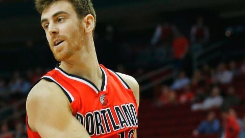 V&iacute;ctor Claver, en un partido con los Trail Blazers de Portland