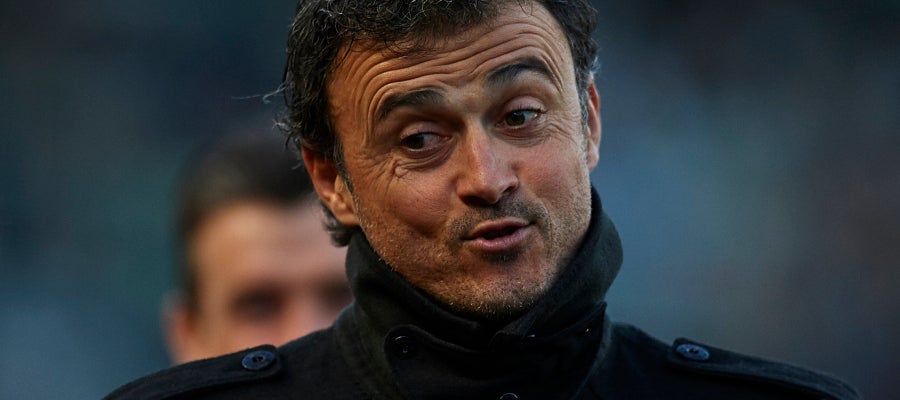 Luis Enrique en la banda del Camp Nou Luis Enrique en la banda del Camp Nou