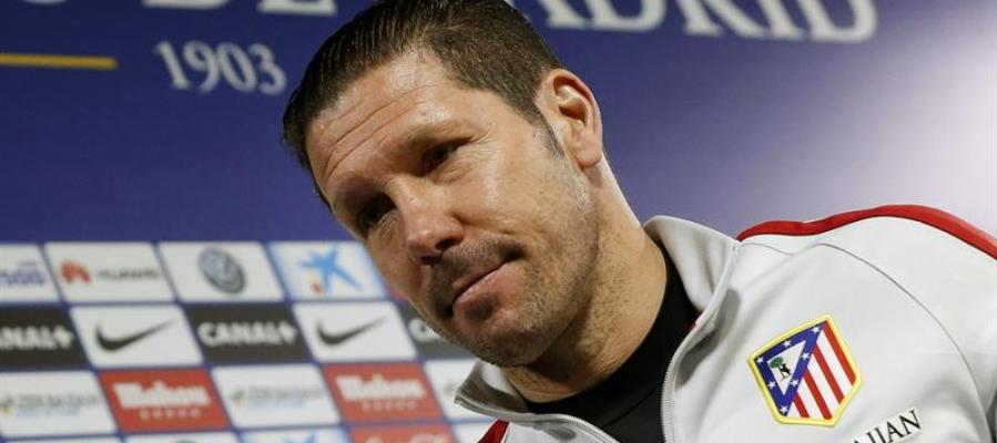 Diego Simeone en sala de prensa Diego Simeone en sala de prensa