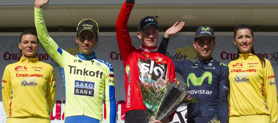 Froome, junto a Contador e Intxausti Froome, junto a Contador e Intxausti