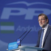 Rajoy durante su intervención en la clausura del XIV Congreso del PP de Andalucía