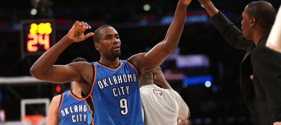 Serge Ibaka en el partido frente a Los Ángeles Lakers Serge Ibaka en el partido frente a Los Ángeles Lakers