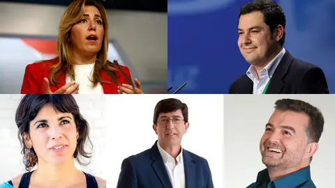 Susana Díaz, Juanma Moreno, Teresa Rodríguez, Juan Marín, Antonio Maíllo Susana Díaz, Juanma Moreno, Teresa Rodríguez, Juan Marín, Antonio Maíllo