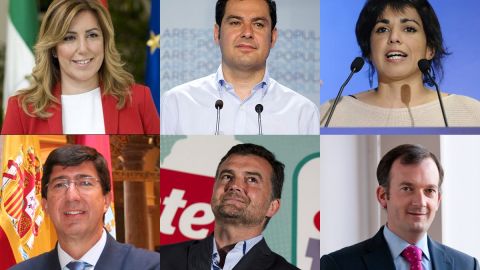 Principales candidatos a las elecciones en Andaluc&iacute;a