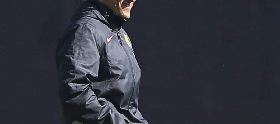 Luis Enrique en un entrenamiento Luis Enrique en un entrenamiento