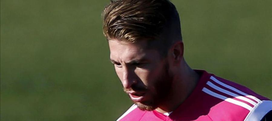 Sergio Ramos en el entrenamiento matinal en Valdebebas Sergio Ramos en el entrenamiento matinal en Valdebebas