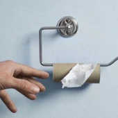 Un rollo de papel higiénico vacío Un rollo de papel higiénico vacío