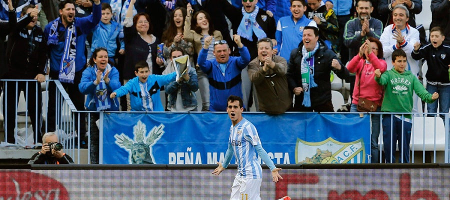 Juanmi celebra un gol ante el Córdoba Juanmi celebra un gol ante el Córdoba