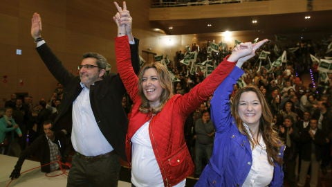 Susana D&iacute;az en un mitin