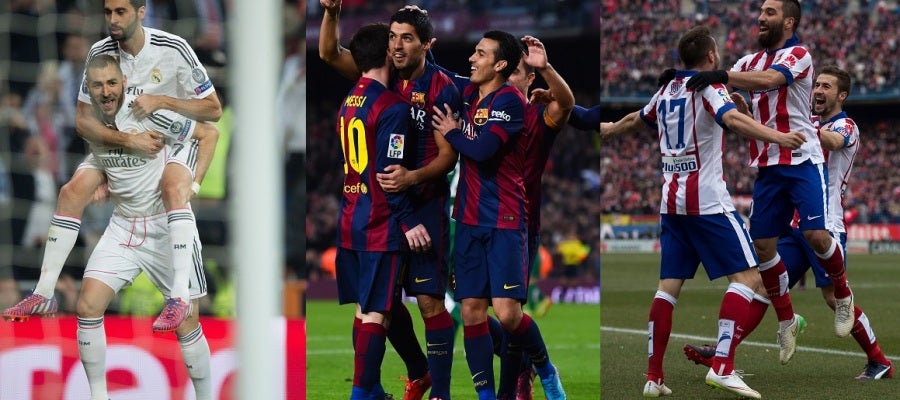 Real Madrid, Barcelona y Atlético de Madrid, adelante en Champions Real Madrid, Barcelona y Atlético de Madrid, adelante en Champions