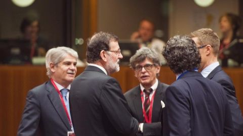 Mariano Rajoy en la reuni&oacute;n de la UE