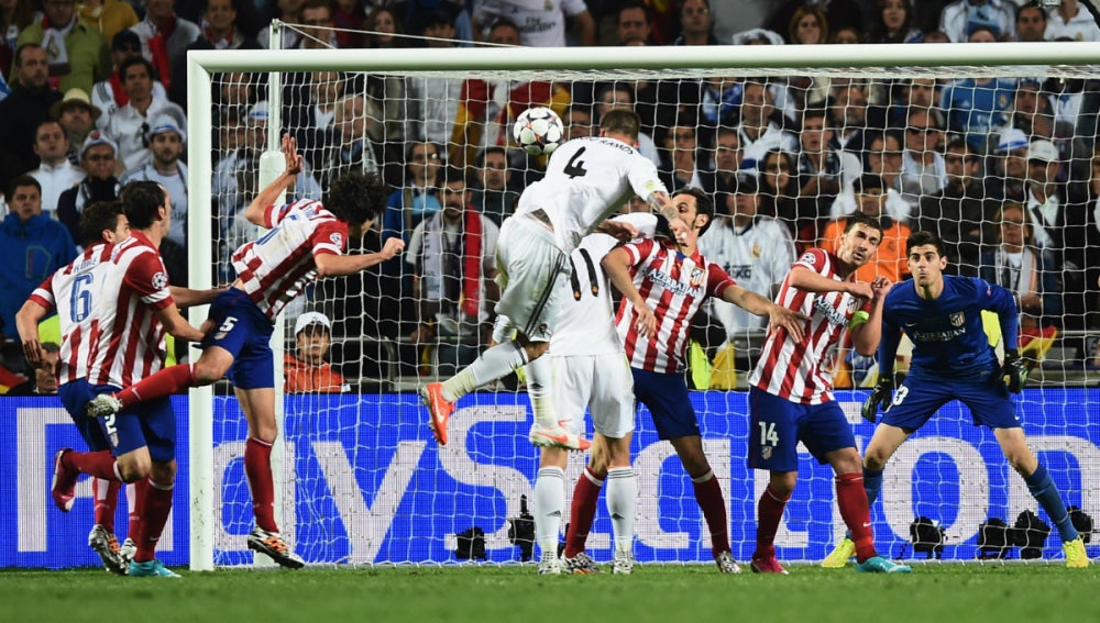 El gol de Ramos ante el Atlético en Lisboa