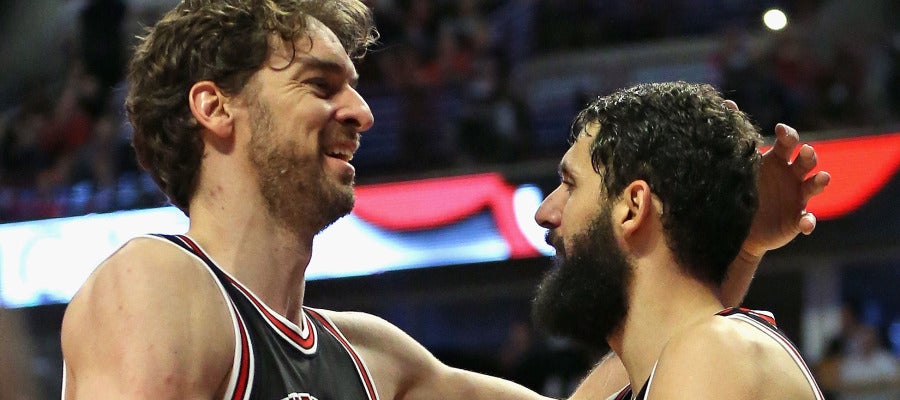 Pau Gasol y Nikola Mirotic Pau Gasol y Nikola Mirotic
