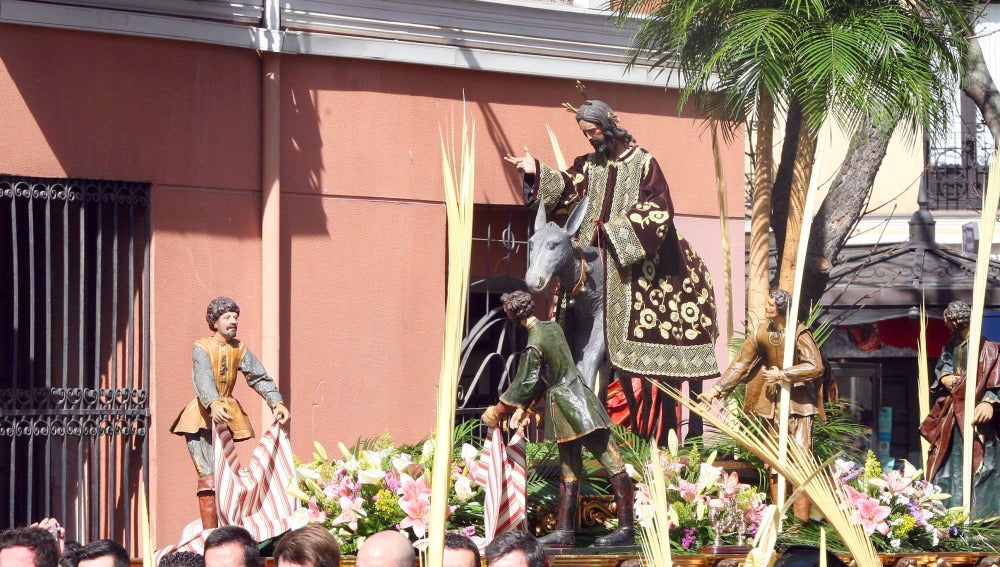 Tradicional procesión de Las Palmas, conocida como 'La Borriquilla'