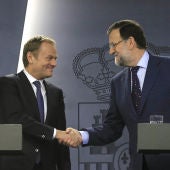 Mariano Rajoy y Tusk 