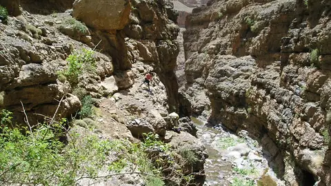 Imagen de uno de los cañones de la zona en la que quedaron atrapados los tres espeleólogos españoles Imagen de uno de los cañones de la zona en la que quedaron atrapados los tres espeleólogos españoles