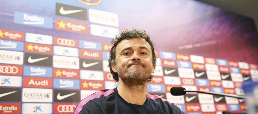 Luis Enrique en rueda de prensa Luis Enrique en rueda de prensa