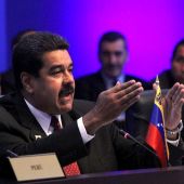 El presidente de Venezuela, Nicolás Maduro, en la Cumbre de Panamá