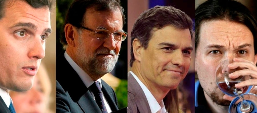 Albert Rivera, Mariano Rajoy, Pedro Sánchez y Pablo Iglesias Albert Rivera, Mariano Rajoy, Pedro Sánchez y Pablo Iglesias