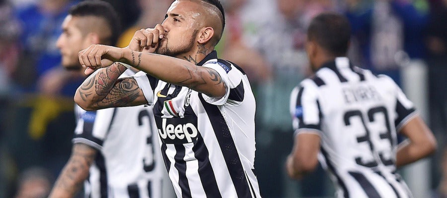 Arturo Vidal celebra su gol Arturo Vidal celebra su gol