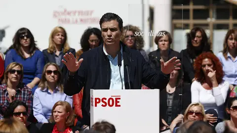 Pedro Sánchez, durante su intervención en un acto por la Igualdad organizado por el PSM Pedro Sánchez, durante su intervención en un acto por la Igualdad organizado por el PSM