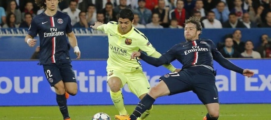 Luis Suárez, imparable en el partido de ida ante el PSG Luis Suárez, imparable en el partido de ida ante el PSG