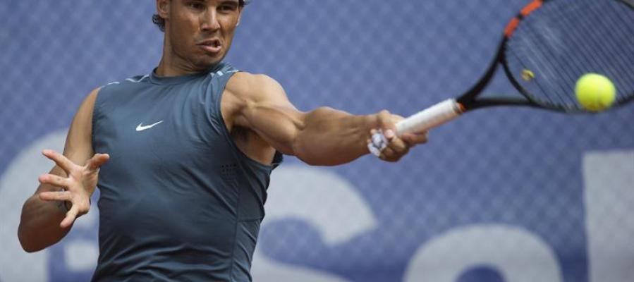 Rafa Nadal entrena en Barcelona para el Trofeo Conde de Godó Rafa Nadal entrena en Barcelona para el Trofeo Conde de Godó