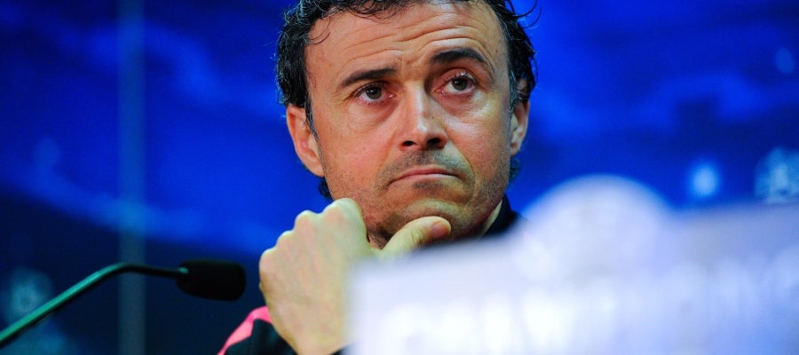 Luis Enrique en sala de prensa Luis Enrique en sala de prensa