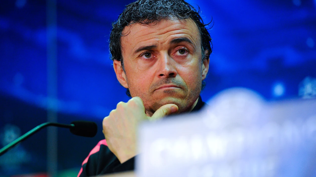 Luis Enrique en sala de prensa