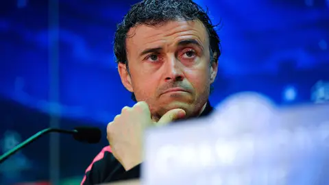 Luis Enrique en sala de prensa Luis Enrique en sala de prensa