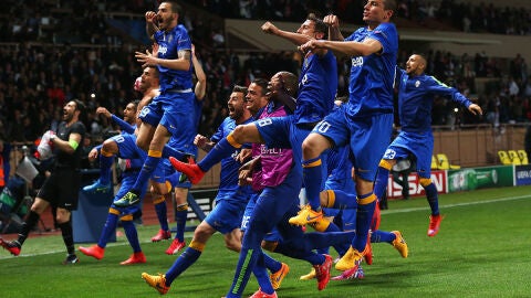 Los jugadores de la Juventus celebran el pase a semifinales