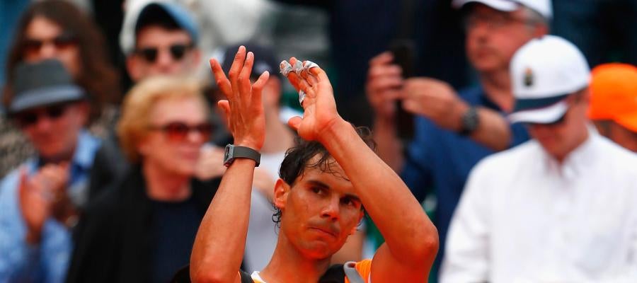 Rafa Nadal, tras acabar el partido Rafa Nadal, tras acabar el partido
