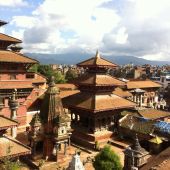 Templo de Patan, en Nepal, antes de ser destruído