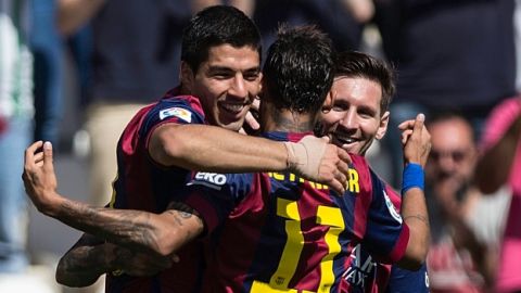 El tridente letal del Barcelona: Messi, Su&aacute;rez y Neymar