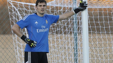 Iker Casillas, en un entrenamiento