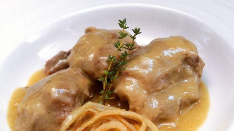 Carrilleras de cerdo ib&eacute;rico escabechadas con fruta del restaurante Rivas
