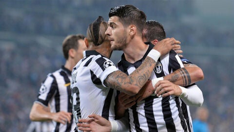 Morata no celebra su gol ante el Real Madrid