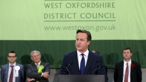 David Cameron, en su discurso