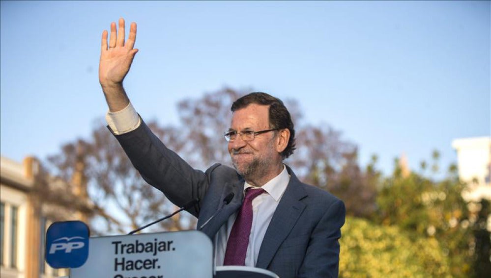 Rajoy en su intervención en un acto del PP en Málaga