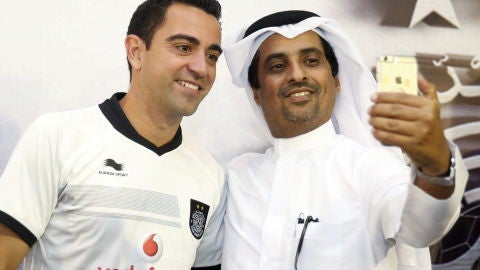 Xavi Hern&aacute;ndez en su presentaci&oacute;n