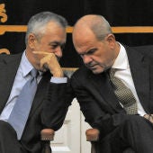 Los expresidentes de la Junta de Andalucía, Chaves y Griñán